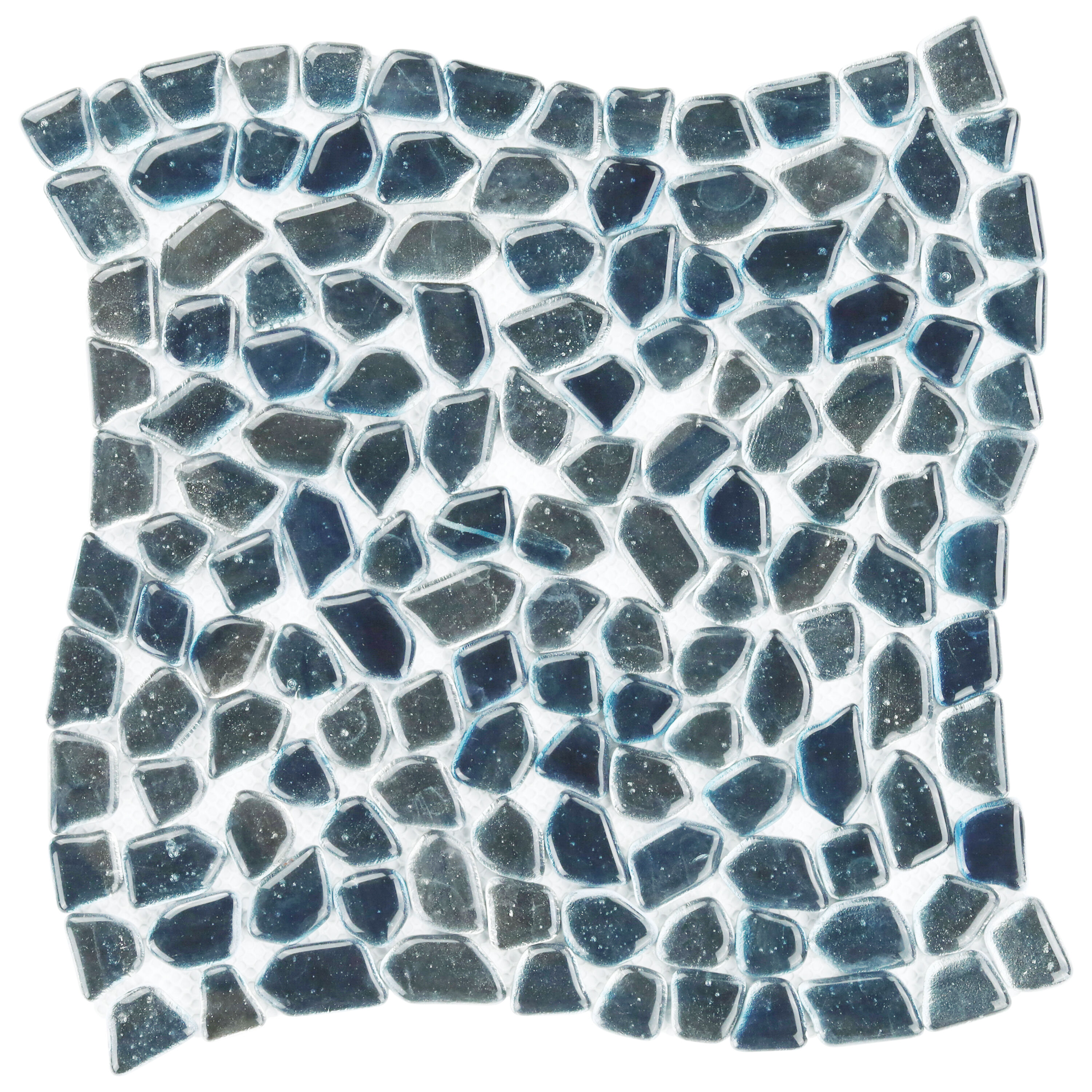 Artmore Tile EXT3RD109191 Sample - Apollo Pebble Ocean Rain 12-in x 12-in Polished Glass Patterned Wall Tile