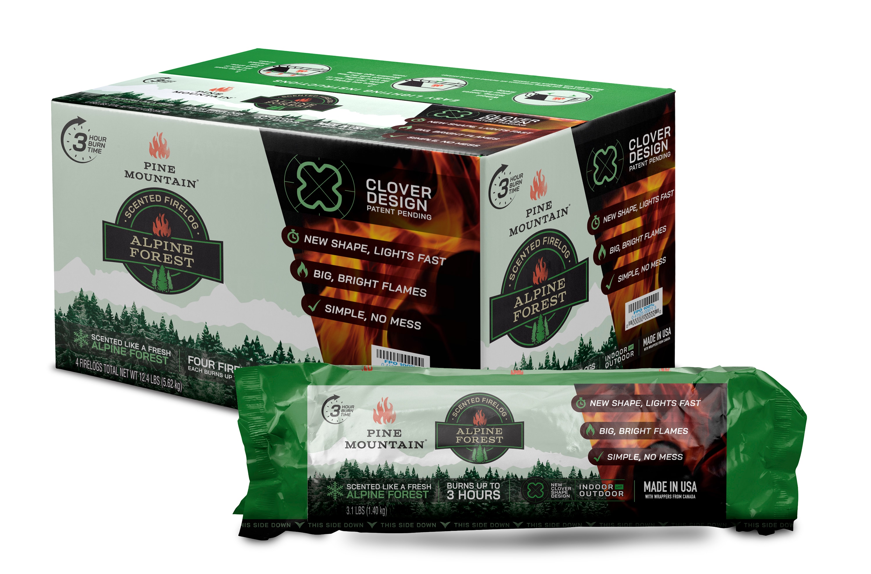 Pine Mountain 800002817 Alpine 3.1-lb Wax Fire log