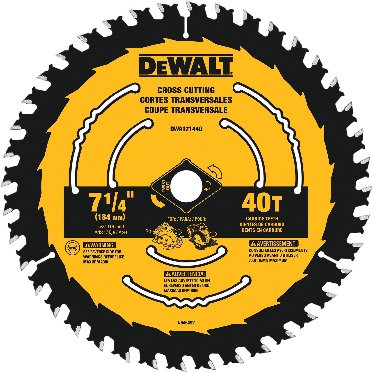 DEWALT DWA1714CMBTWRLW Circular-Saw-Blades - View #3