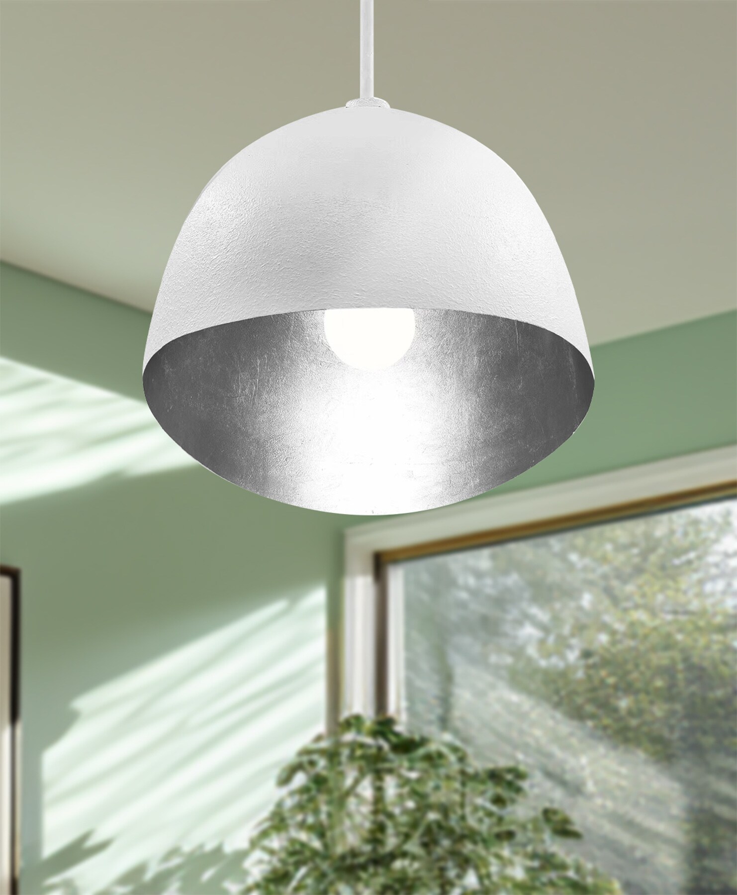 George Kovacs P1914-736 Eclos Textured White Modern/contemporary Bell Medium Hanging Pendant light