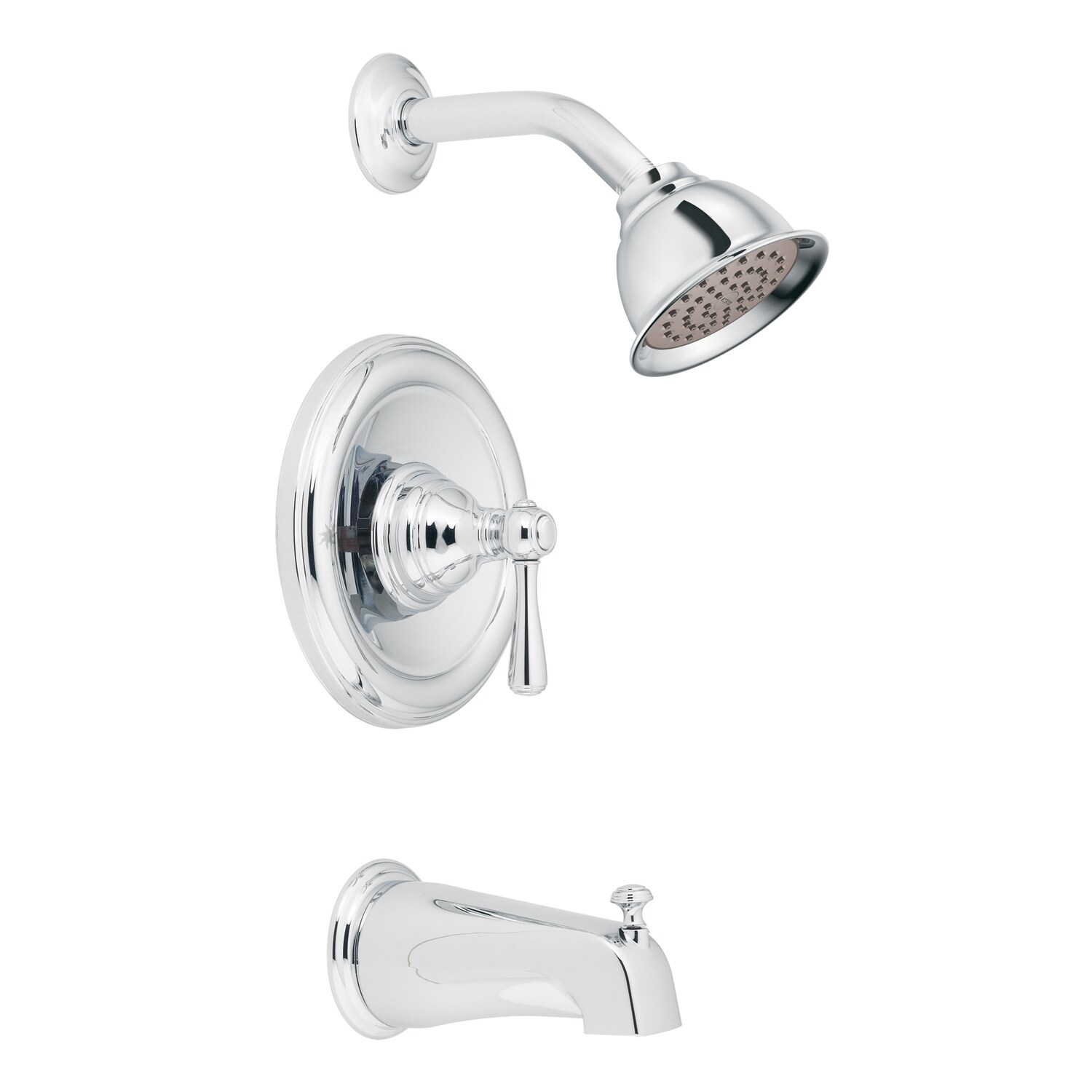 MOEN Adler 2-Handle 1-Spray Tub and Shower Faucet with Valve in Chrome W/Valve 