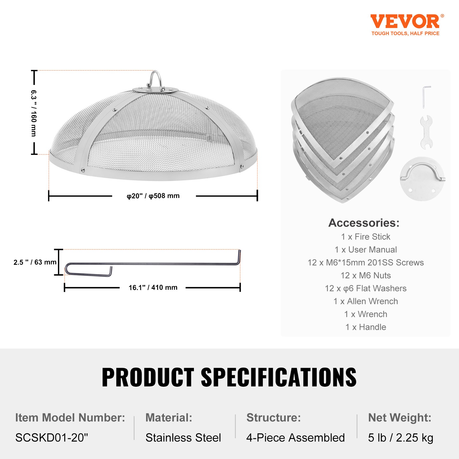 VEVOR HKWZ201BXGYXAIQ0HV0 Fire-Pit-Covers - View #8