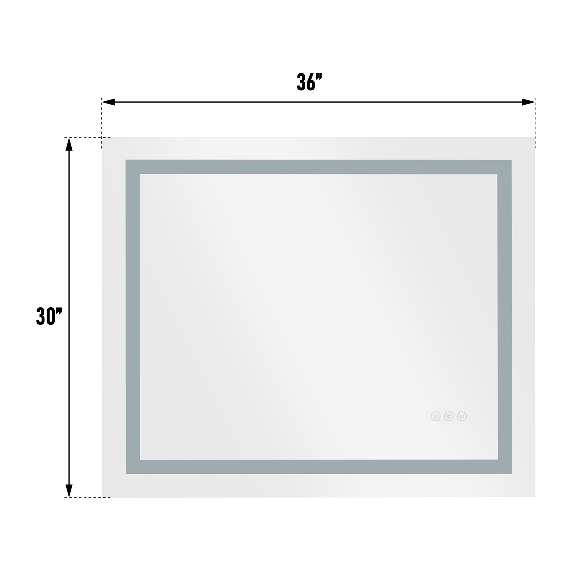 Forclover HE-31M3630 Framed-Bath-Mirrors - View #3
