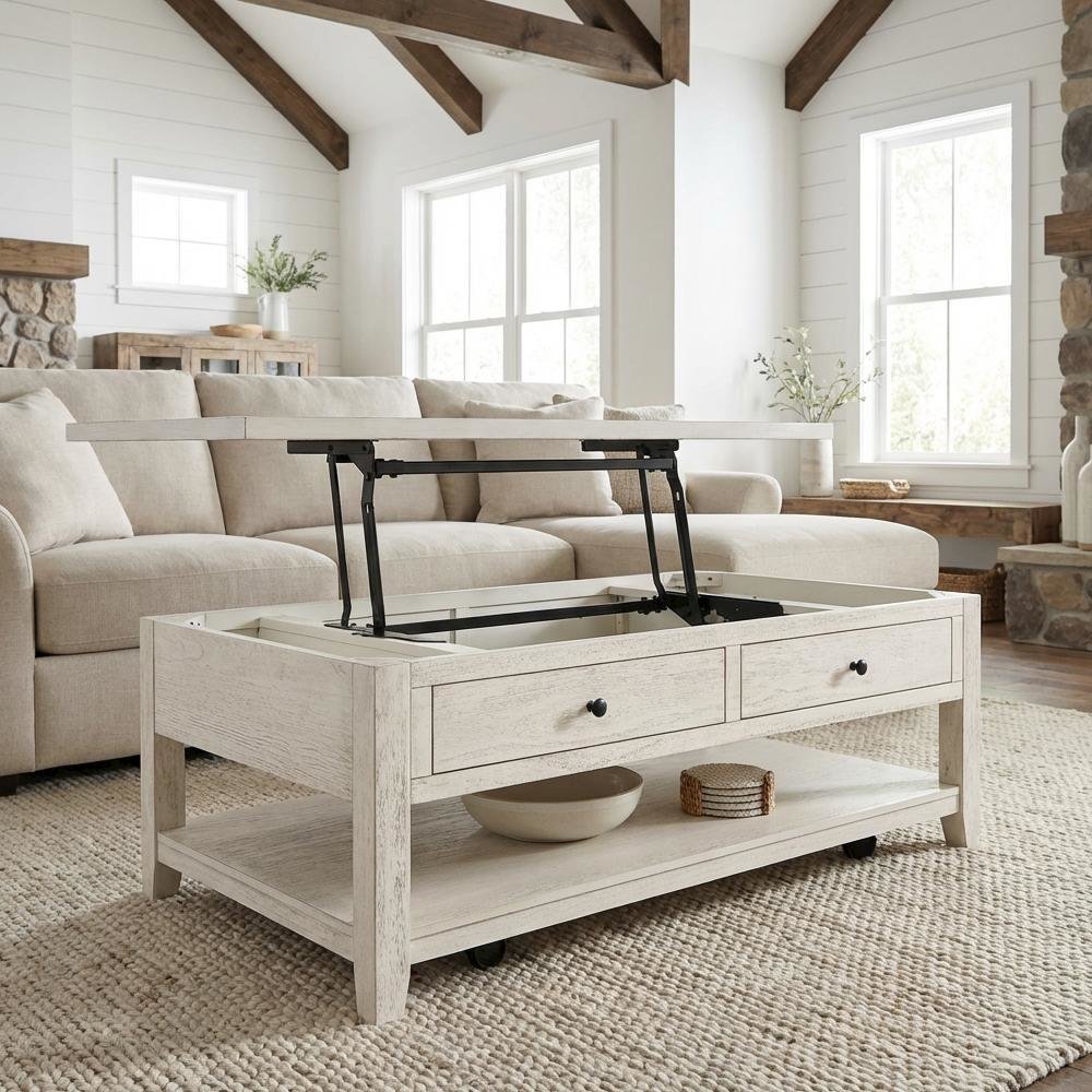 FurniFact BO4035172WHT Coffee-Tables - View #2