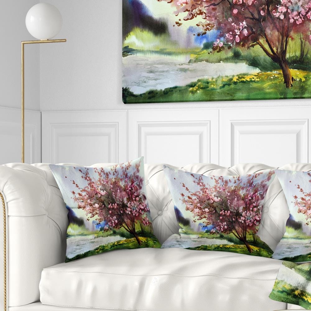Designart CU6120-18-18 18-in x 18-in Pink Indoor Decorative Pillow