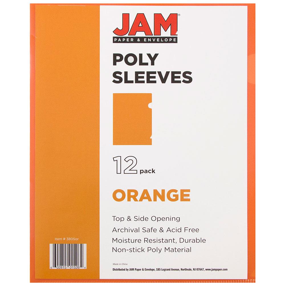  JPD2226316988G  JAM Paper Plastic Sleeves, 9 x 11.5, Clear, 12  Pack (2226316988g)