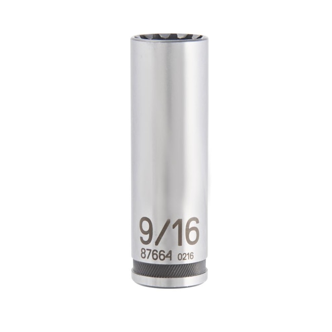 Kobalt Universal Standard (SAE) 3/8-in Drive Spline 11/16-in Deep Socket Kobalt Universal Standard (SAE) 3/8-in Drive Spline 11/16-in Deep Socket