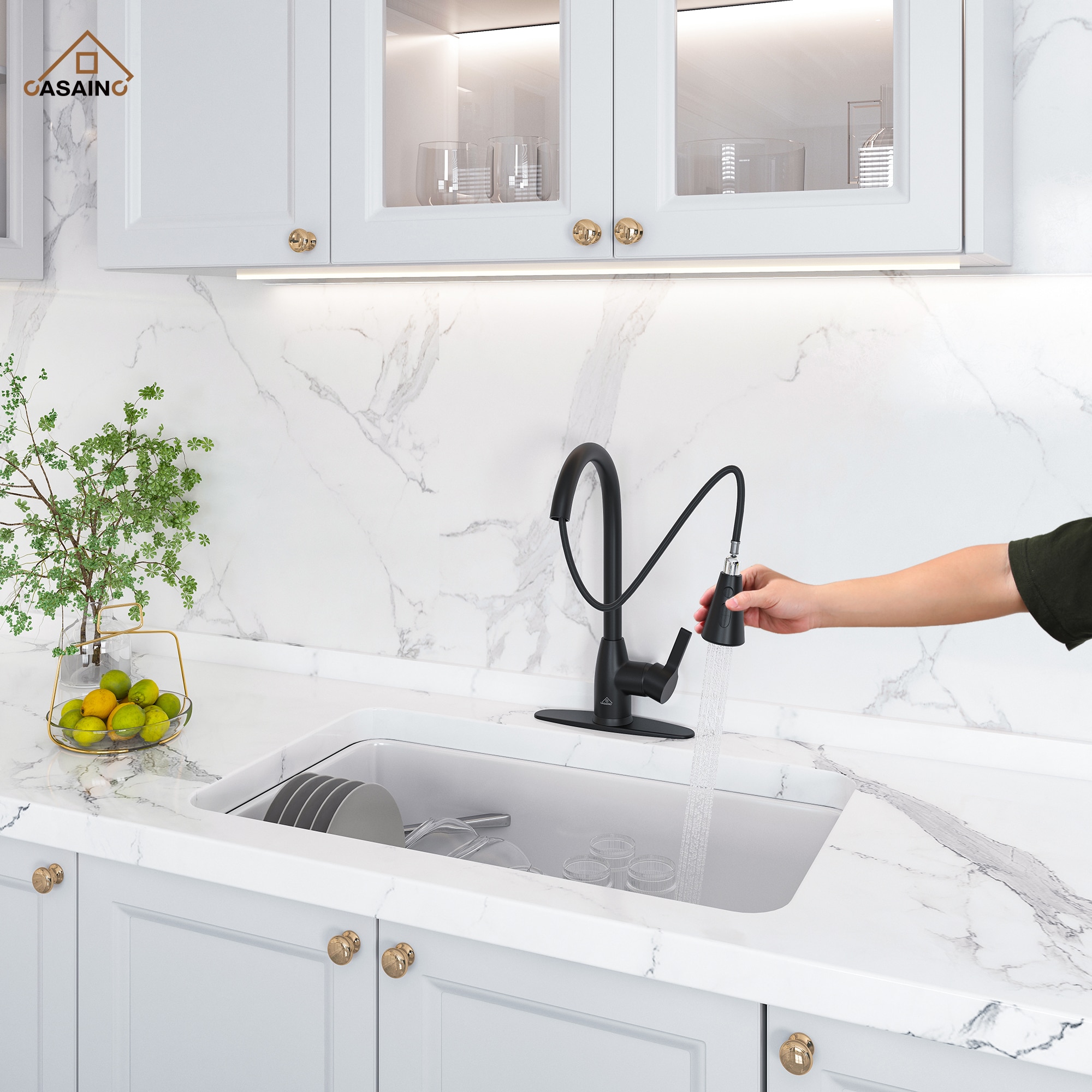 CASAINC CA-D0574-MW Kitchen-Faucets - View #2