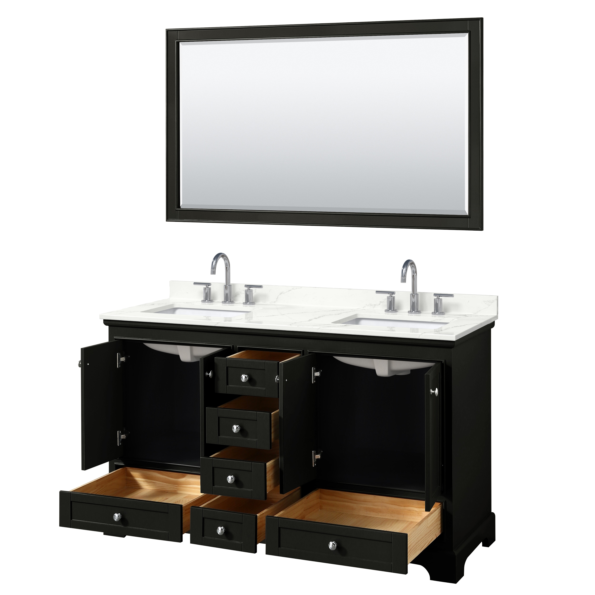 Wyndham Collection WCS202060DDEGTUS3M58 Bath-Vanity-Combo - View #2
