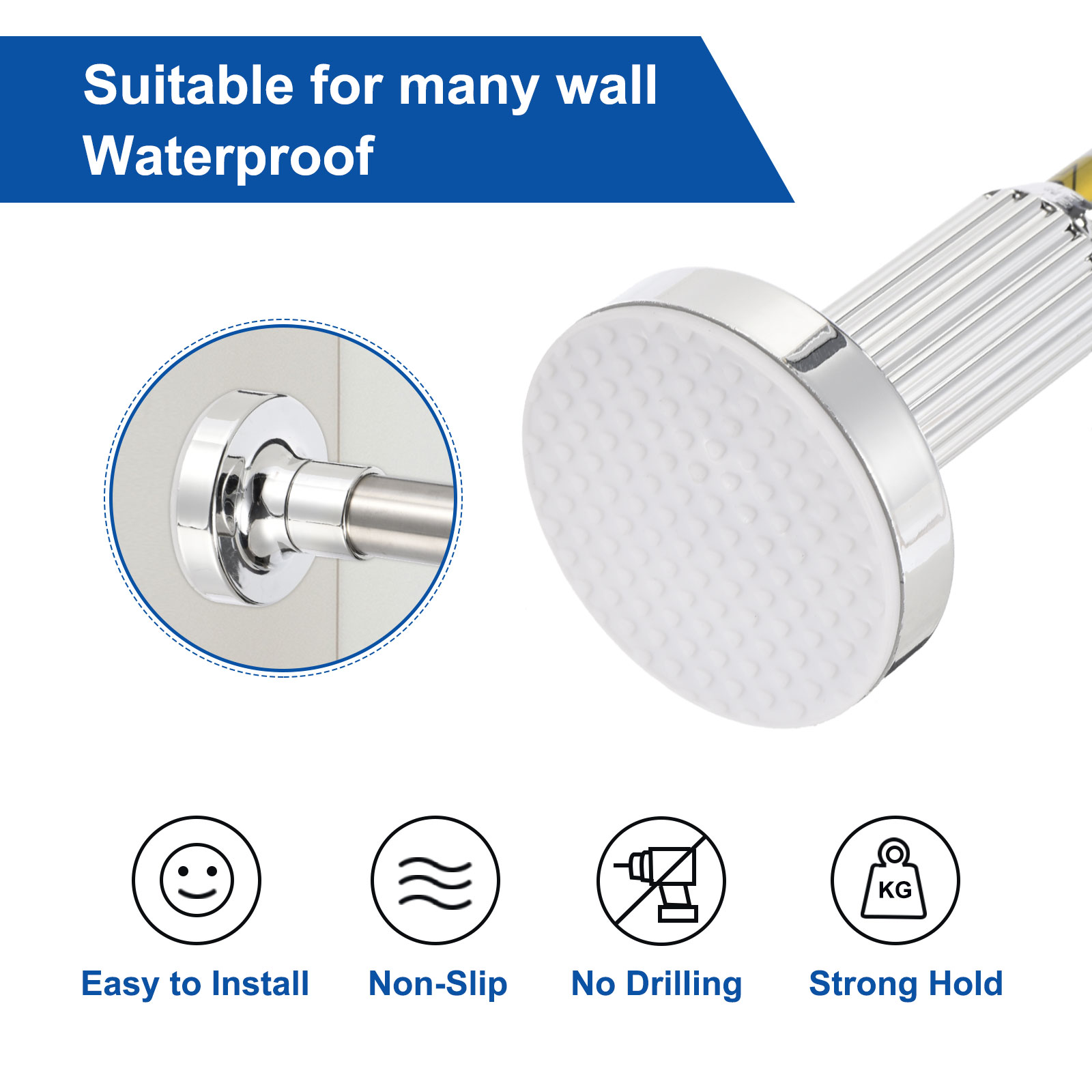 Unique Bargains 664694308479 Shower-Rods - View #3