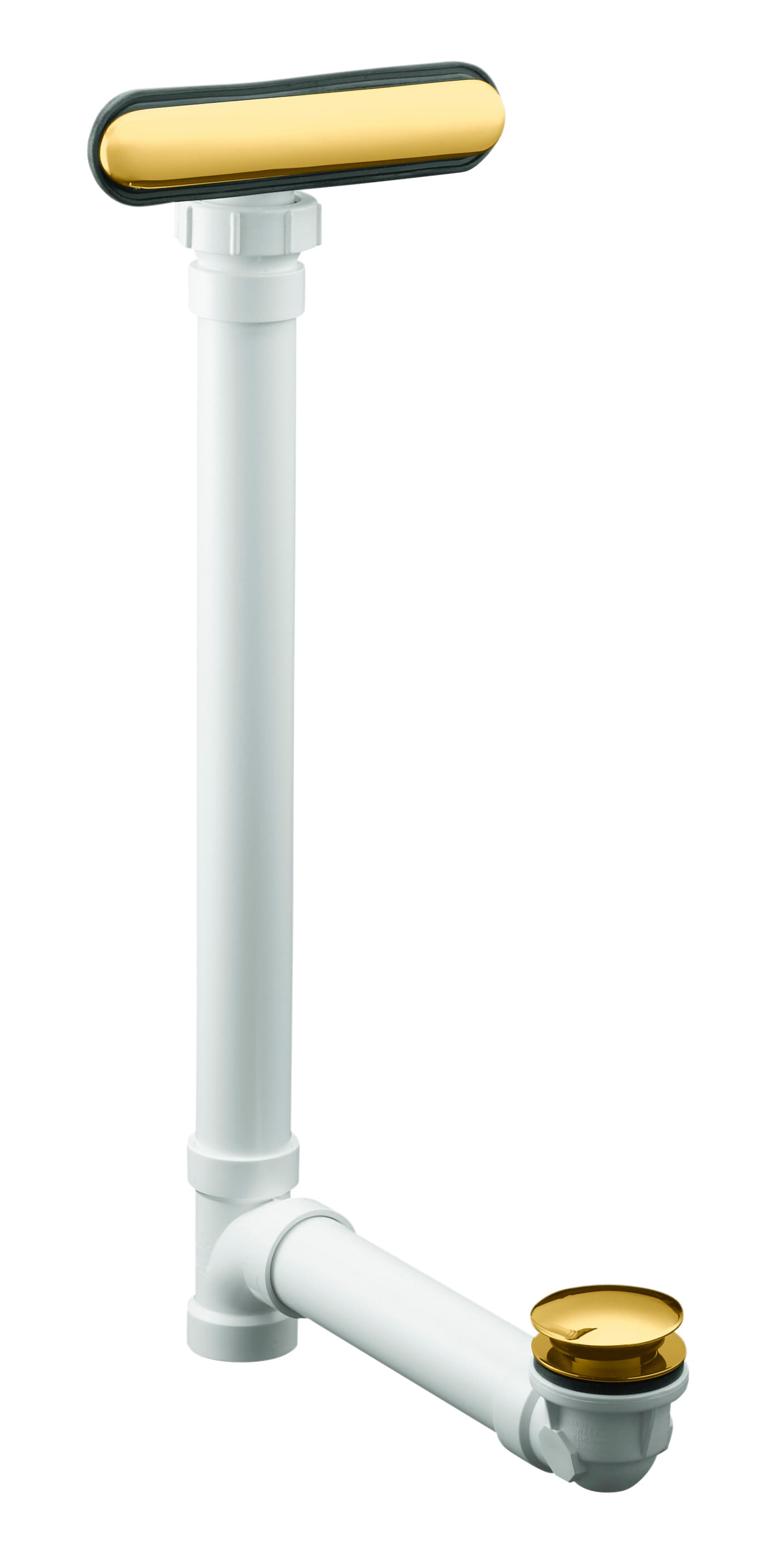 KOHLER 7272-PB Vibrant Polished Brass Clearflo Vibrant Polished Brass Foot lock Drain with PVC Pipe Included