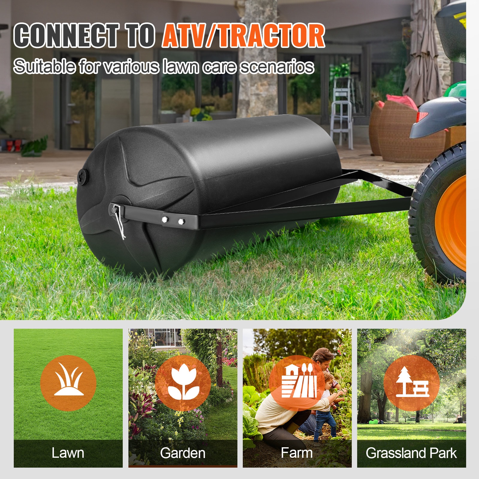 VEVOR QYSCPGL400B353QE4V0 Tow-Behind-Lawn-Rollers - View #10