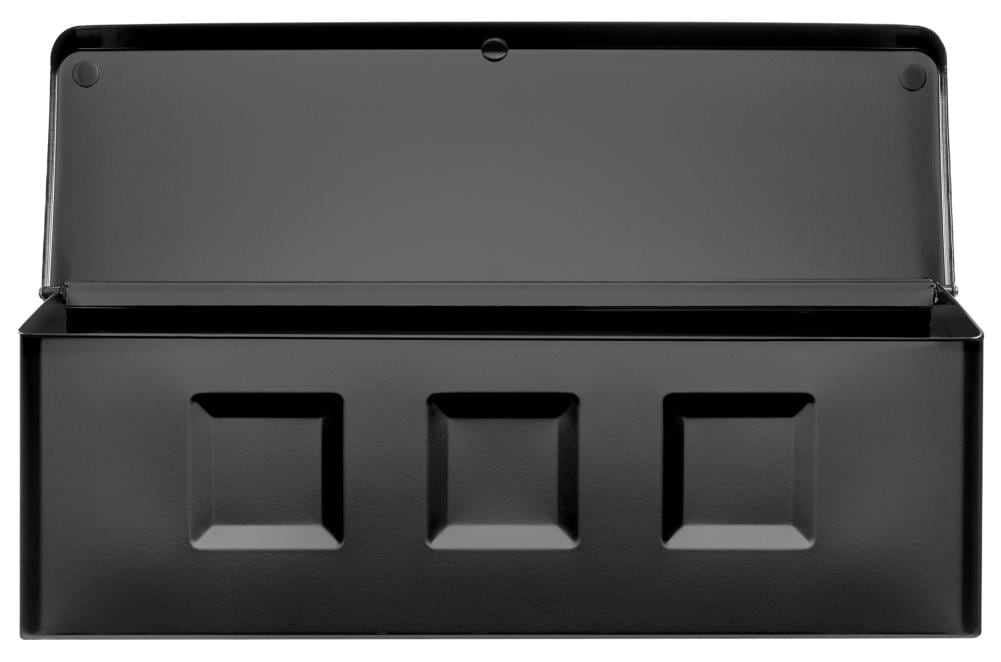 Small Black Powder Coated Steel Wall Mount Mailbox