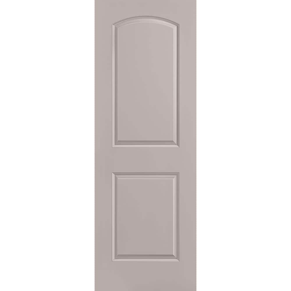 Masonite 1317705 Roman 24-in x 80-in Driftwood 2-panel round top Smooth Solid core Prefinished Molded composite Slab Door
