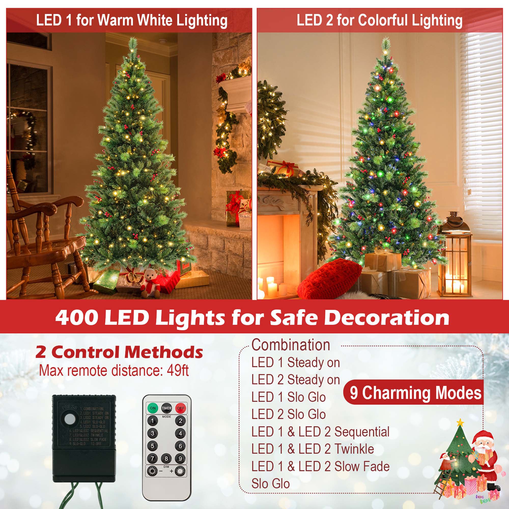 Costway LWS00762 Artificial-Christmas-Trees - View #5
