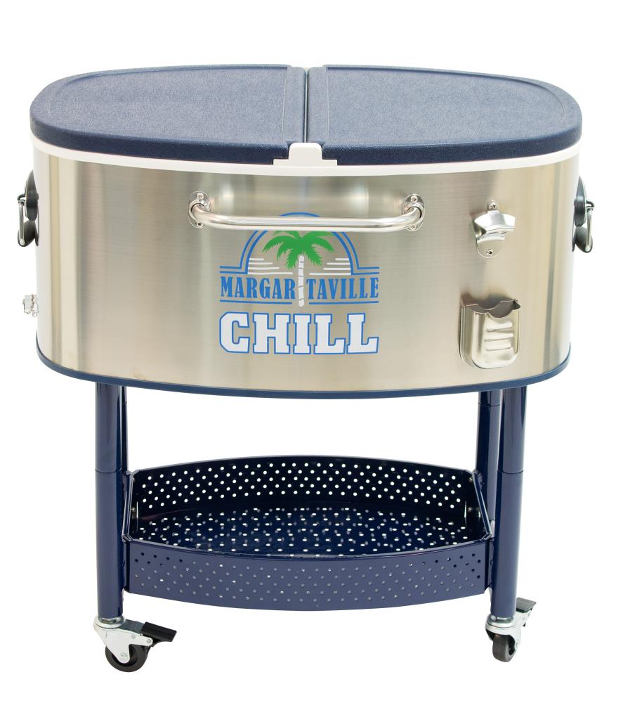 Can Cooler Rolling Cooler Cart on Wheels New Margaritaville Stainless ...