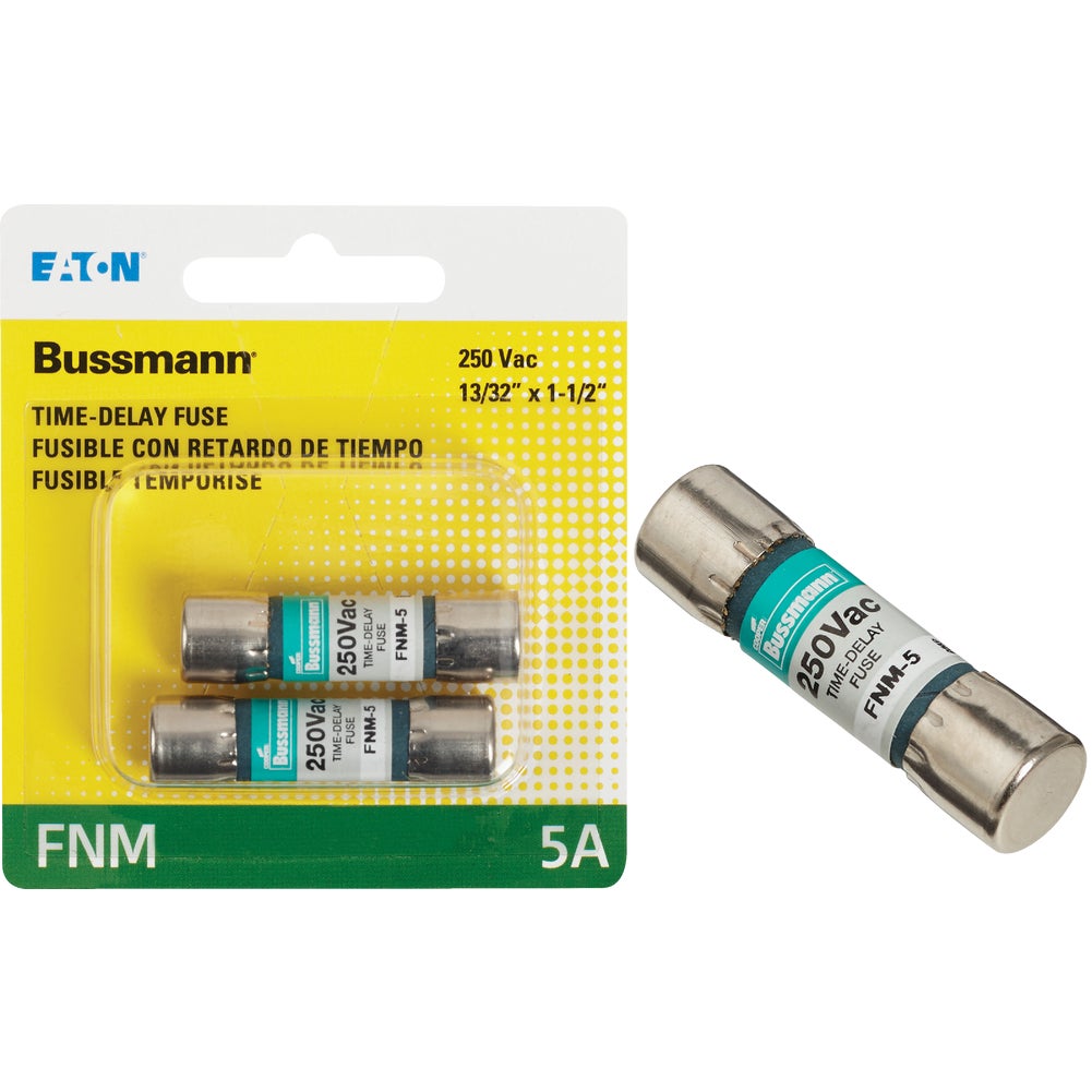 Bussmann  BP/FNM-5 Time-Delay Cartridge Midget Fuse 250V 2-Pack