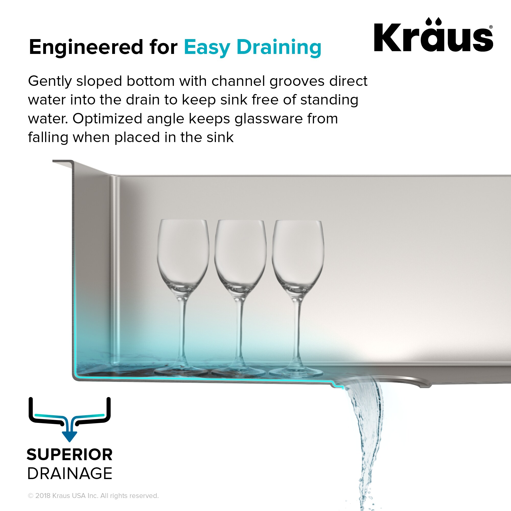 Kraus Standart PRO Dualmount 33in x 22in Stainless Steel Single Bowl