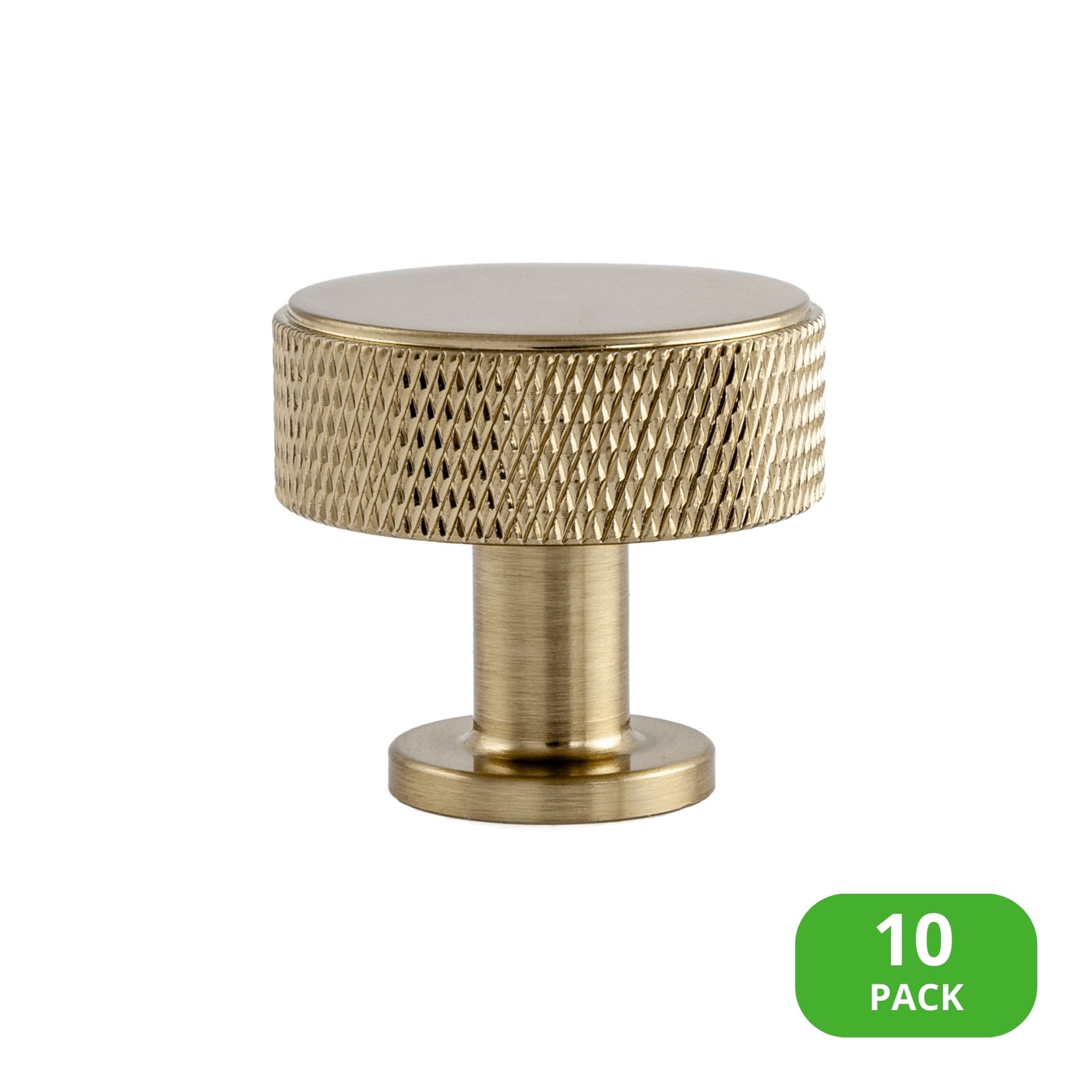 Sumner Street Home Hardware Kent 1-3/8-in Satin Brass Round Industrial Cabinet Knob (10-Pack) RL004999VP Sansujyuku sansujyuku.com