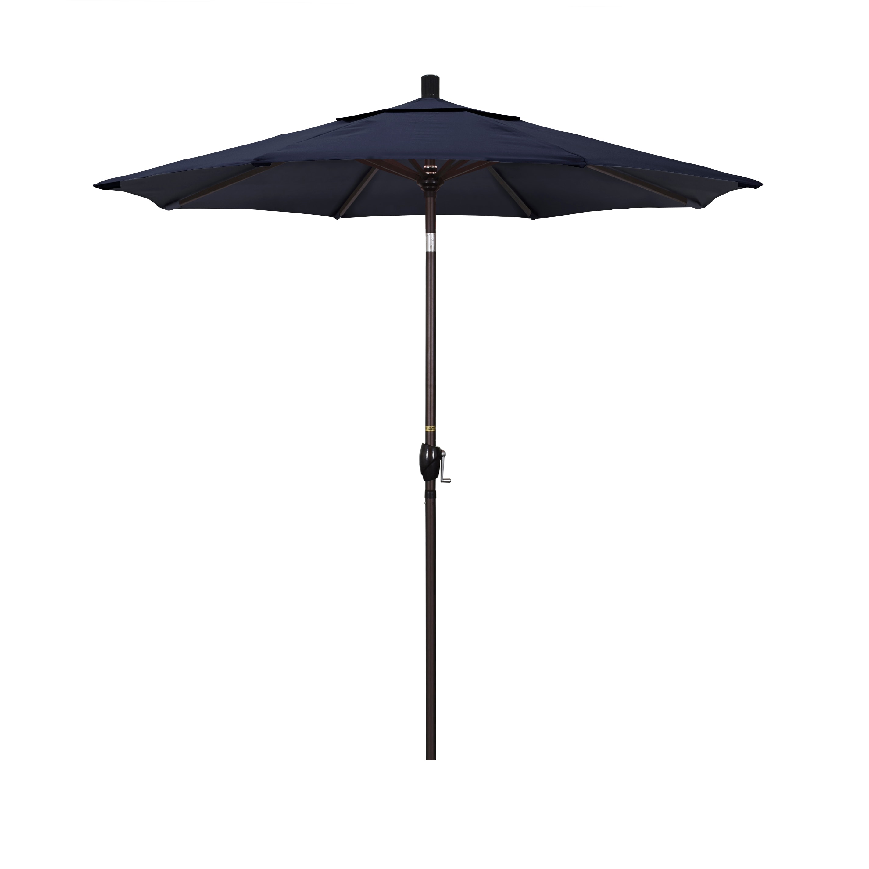 California Umbrella GSPT758117-5439 7.5-ft Aluminum Blue Push-button Tilt Market Patio Umbrella