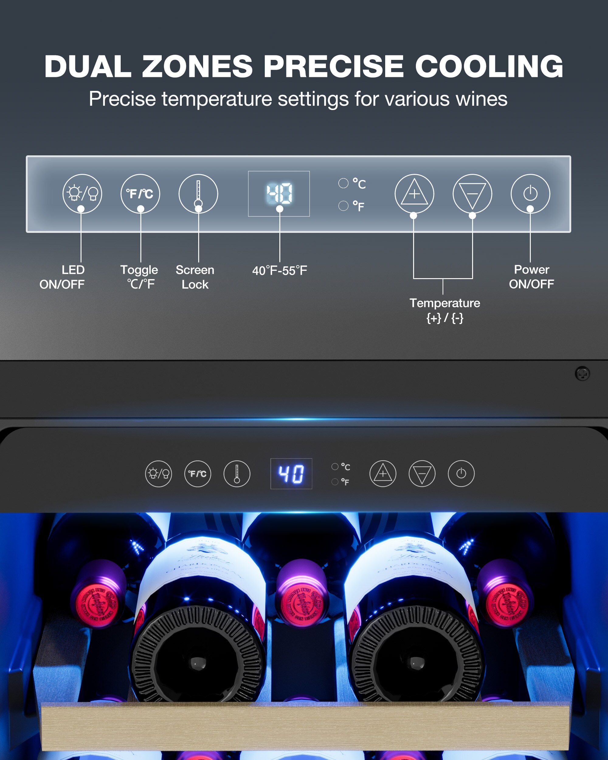 SIMZLIFE FWC003-15BL-S-LS-SC Wine-Chillers - View #3