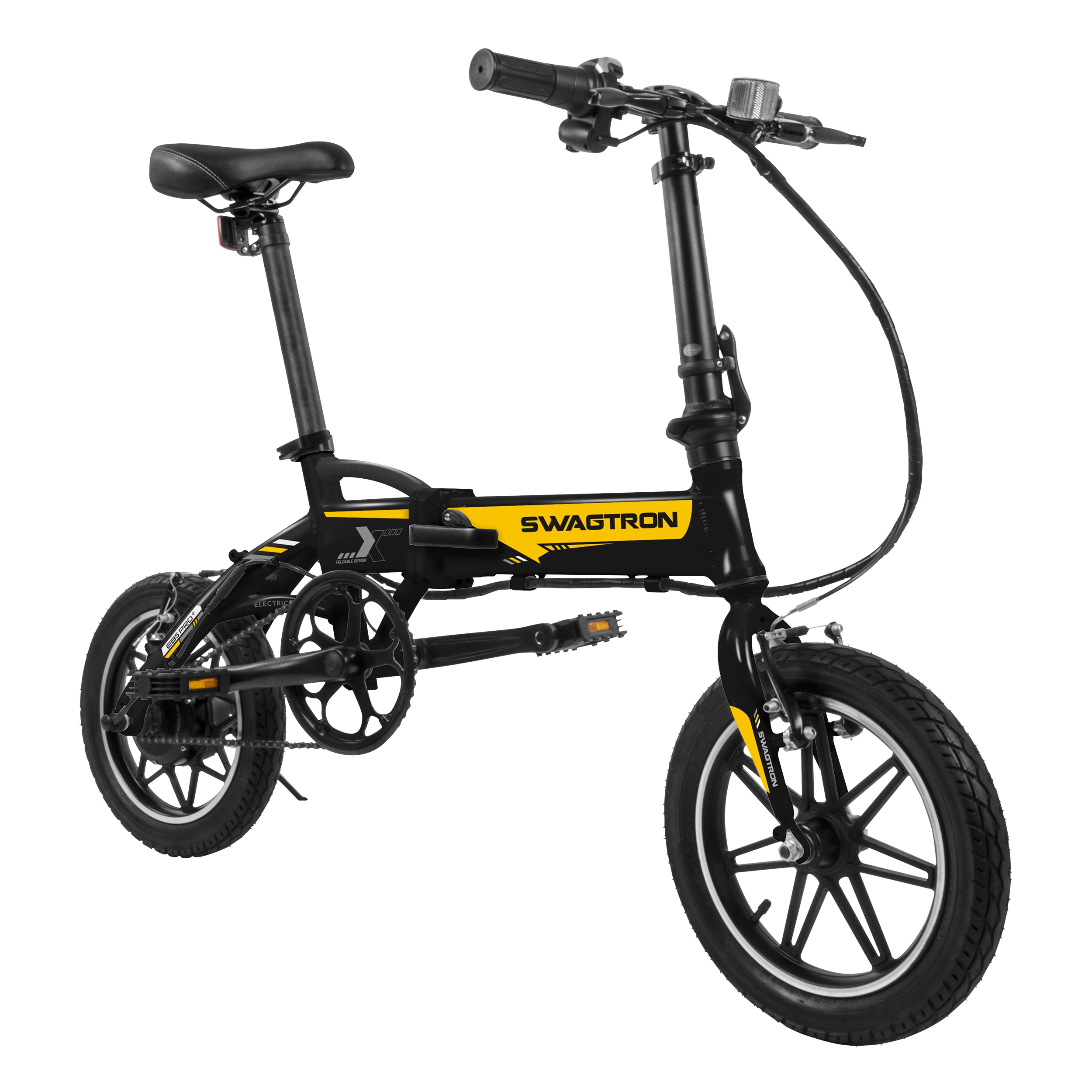 Swagtron 14-in Medium E-bike for Adults - Rigid Suspension - Up to 15 MPH -  15.5 Miles Range - Conquer Hills - Adjustable Seat & Handlebar in the Bikes  department at Lowes.com