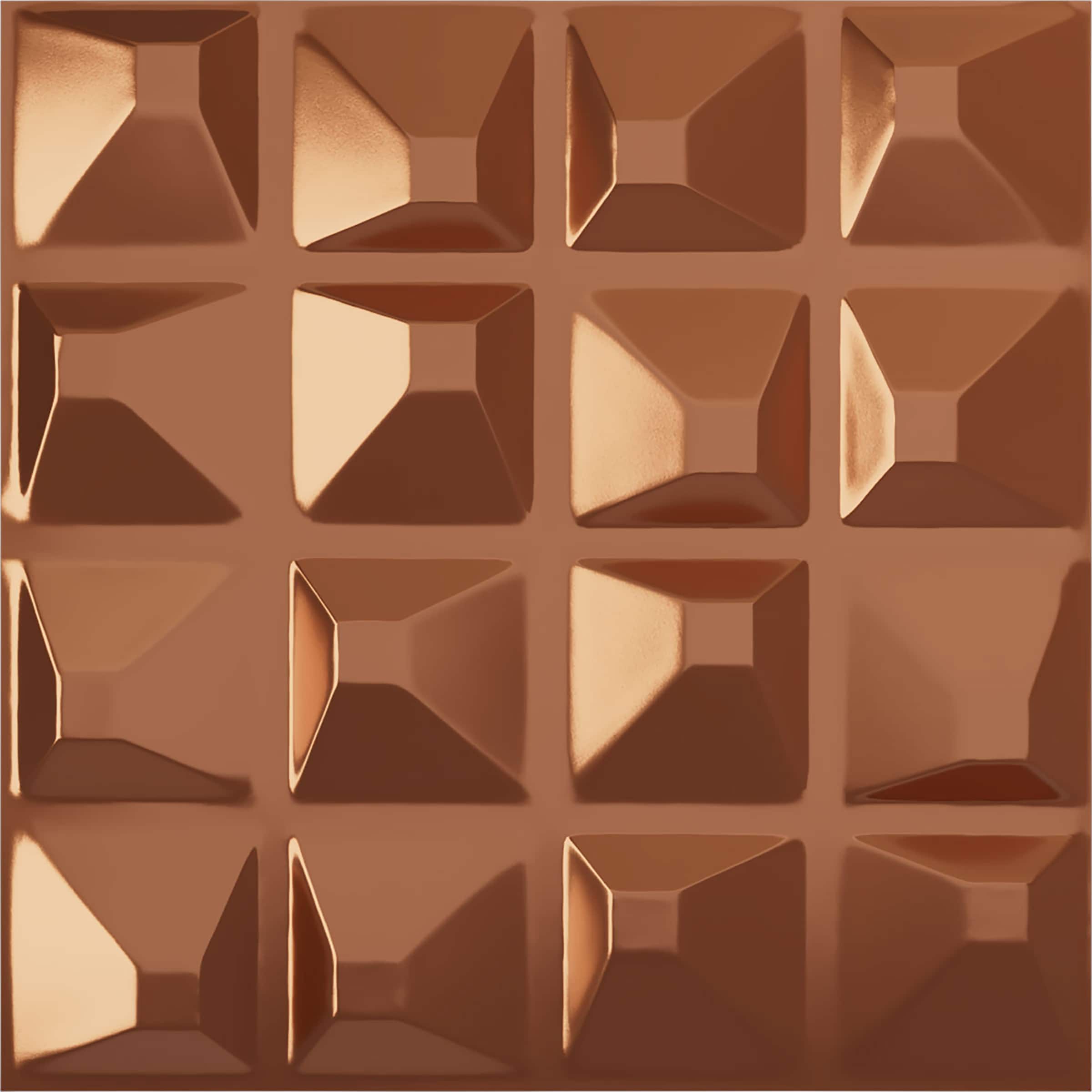 Ekena Millwork WP20X20TNBCO-CASE-12 19-5/8-in x 19-5/8-in Embossed Paintable/Stainable Copper PVC Wall Panel ( 12 -Pack, Covers 32.04 )