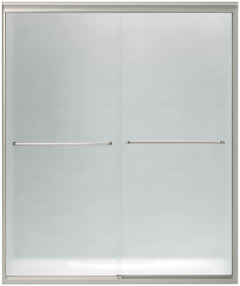 KOHLER Fluence Crystal Clear 70.3125-in Frameless Sliding Shower Door ...