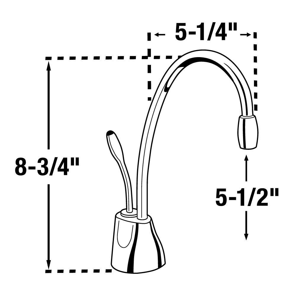 InSinkErator Invite Satin Nickel Deck-mount Instant Hot Water Dispenser  with Tank in the Water Dispensers department at