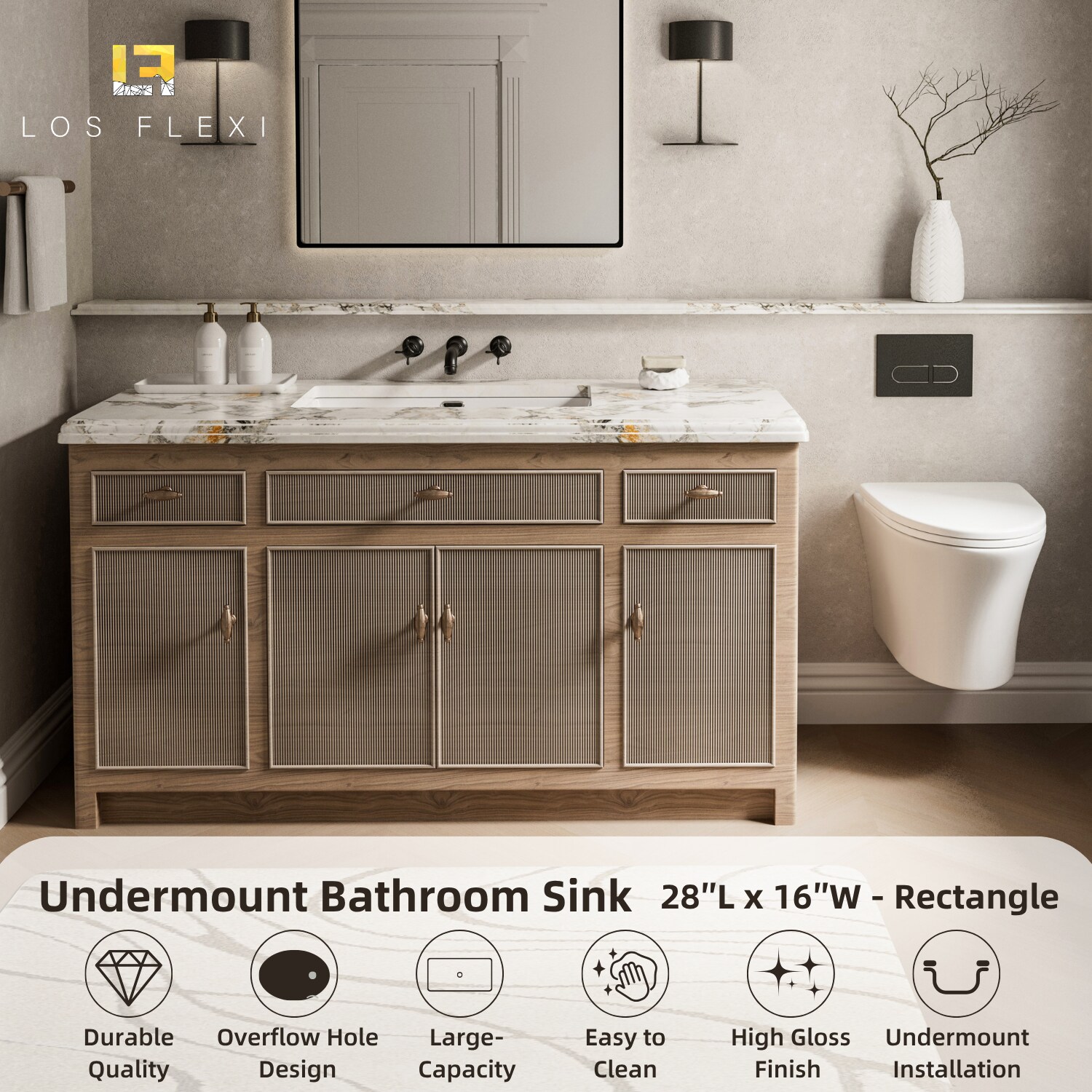 Los Flexi LSLFBUM-2816 Bath-Sink - View #2