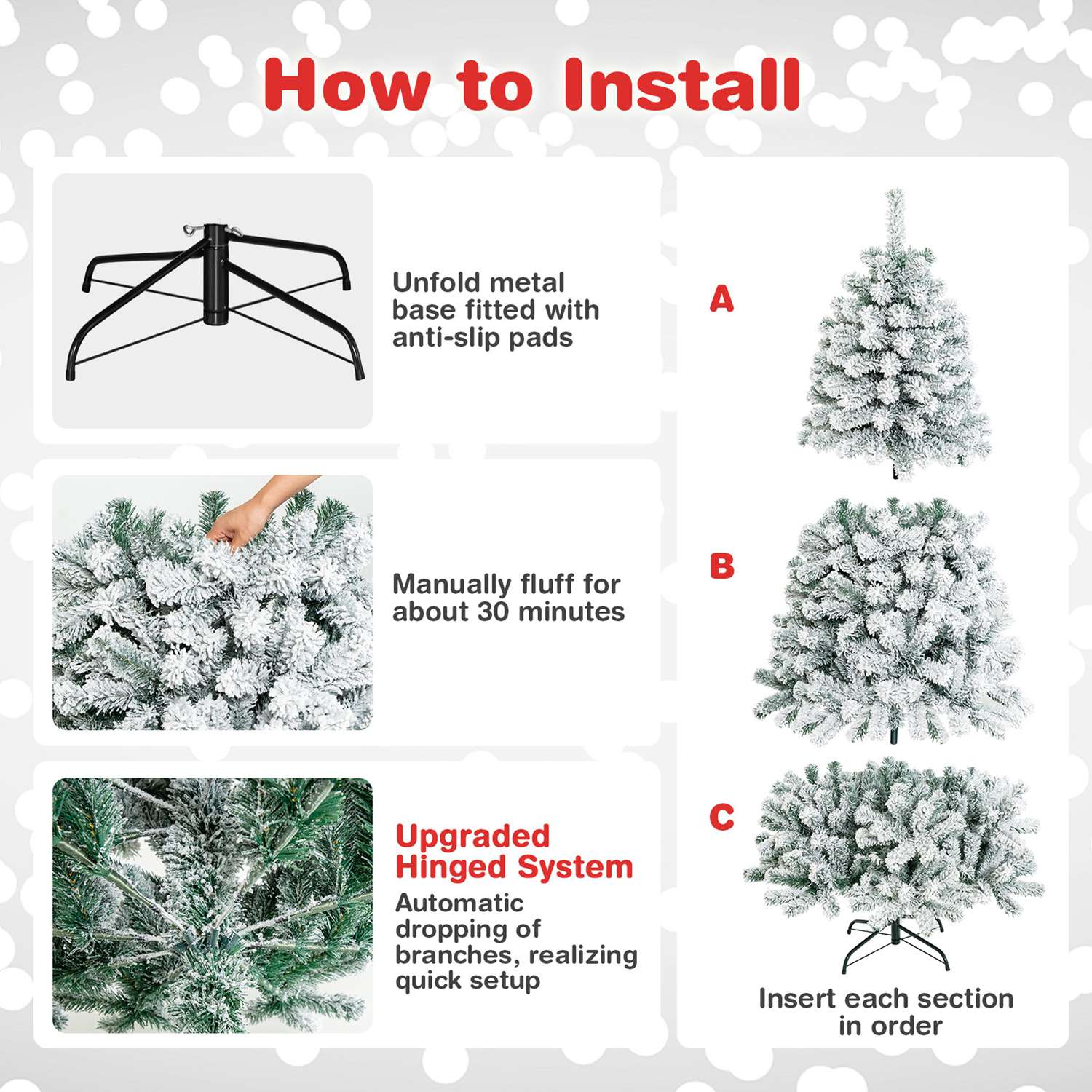 Costway CSHY000208 Artificial-Christmas-Trees - View #8