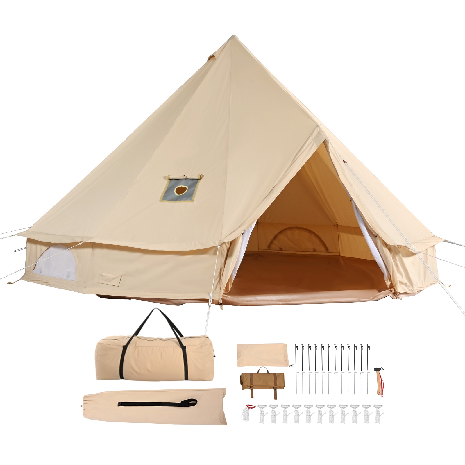 SVOPES SVOPESFBZXZP403620V0 Canvas Bell Tent Polyester 6 -Person Tent