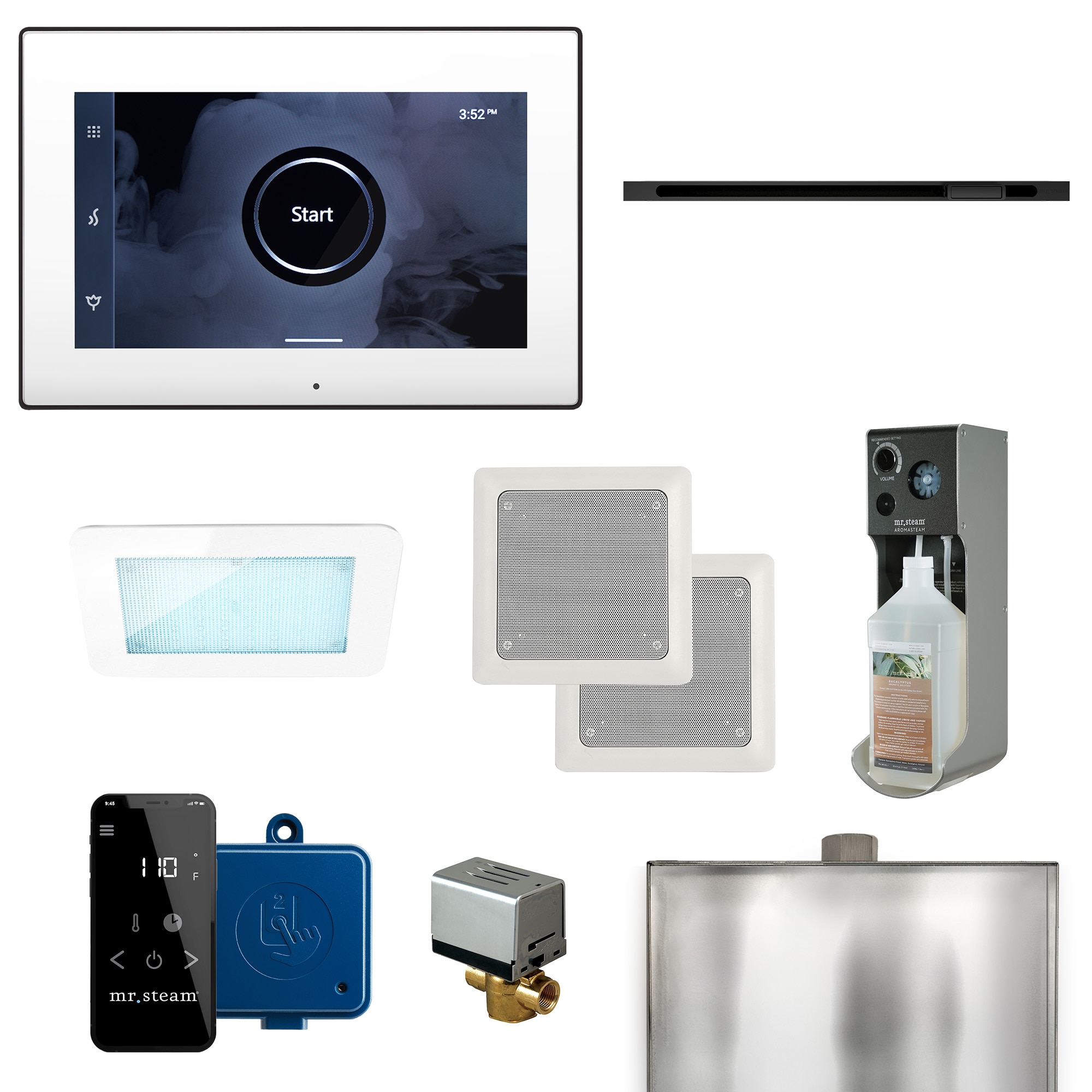 Mr. Steam XDRMWHLMB 492-watt White Matte Black Steam Generator Control Kit