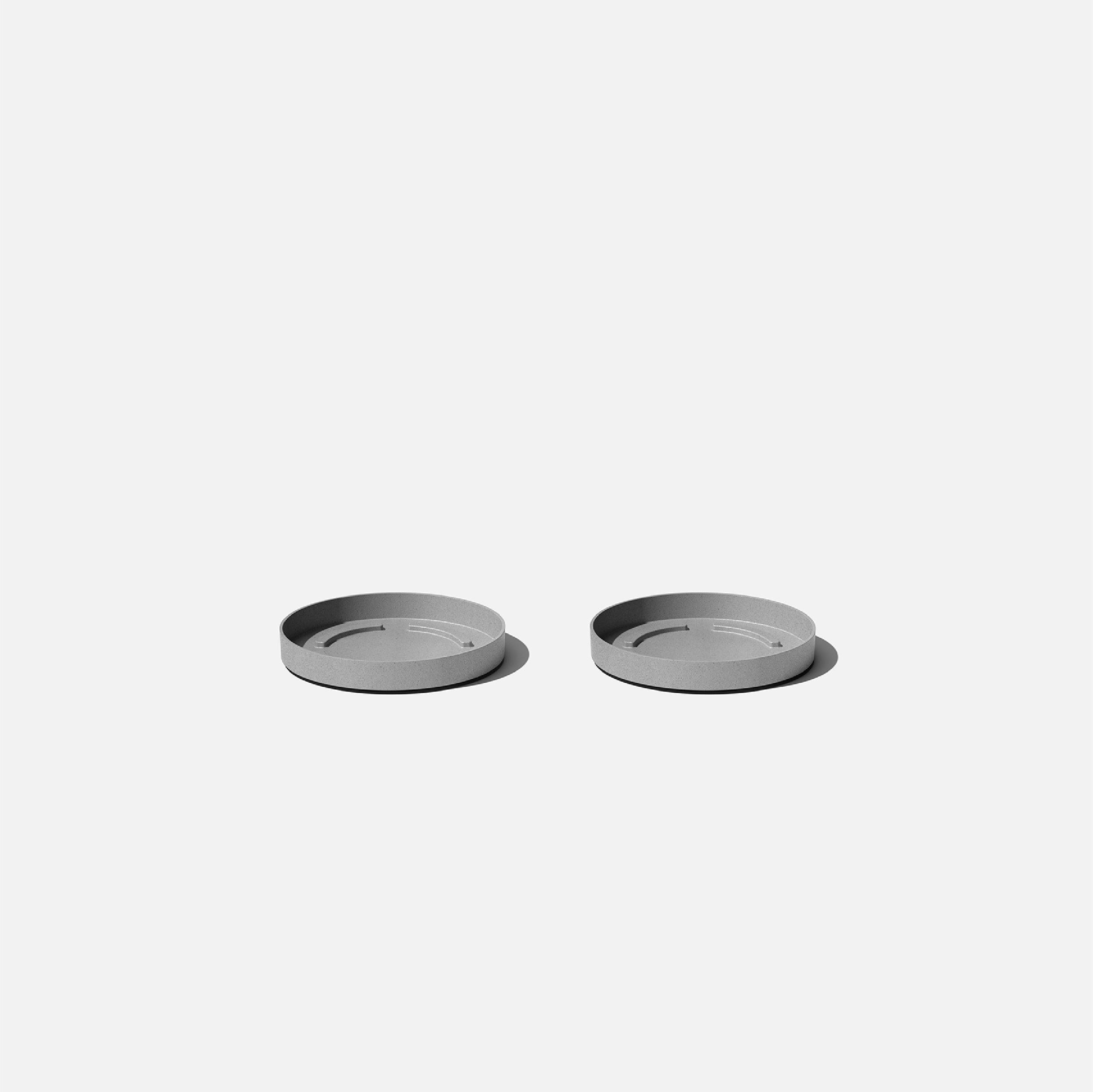 Veradek KNV10TRC-2PK 2 -Pack 9.25-Inches Gray Plastic Plant Saucer