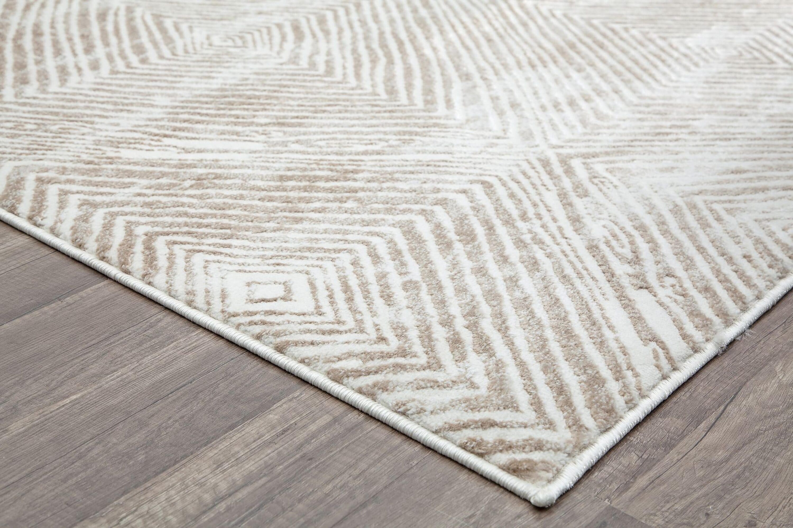 Rugs America Slater 8 x 10 Beige Diamond Indoor Distressed/Overdyed ...