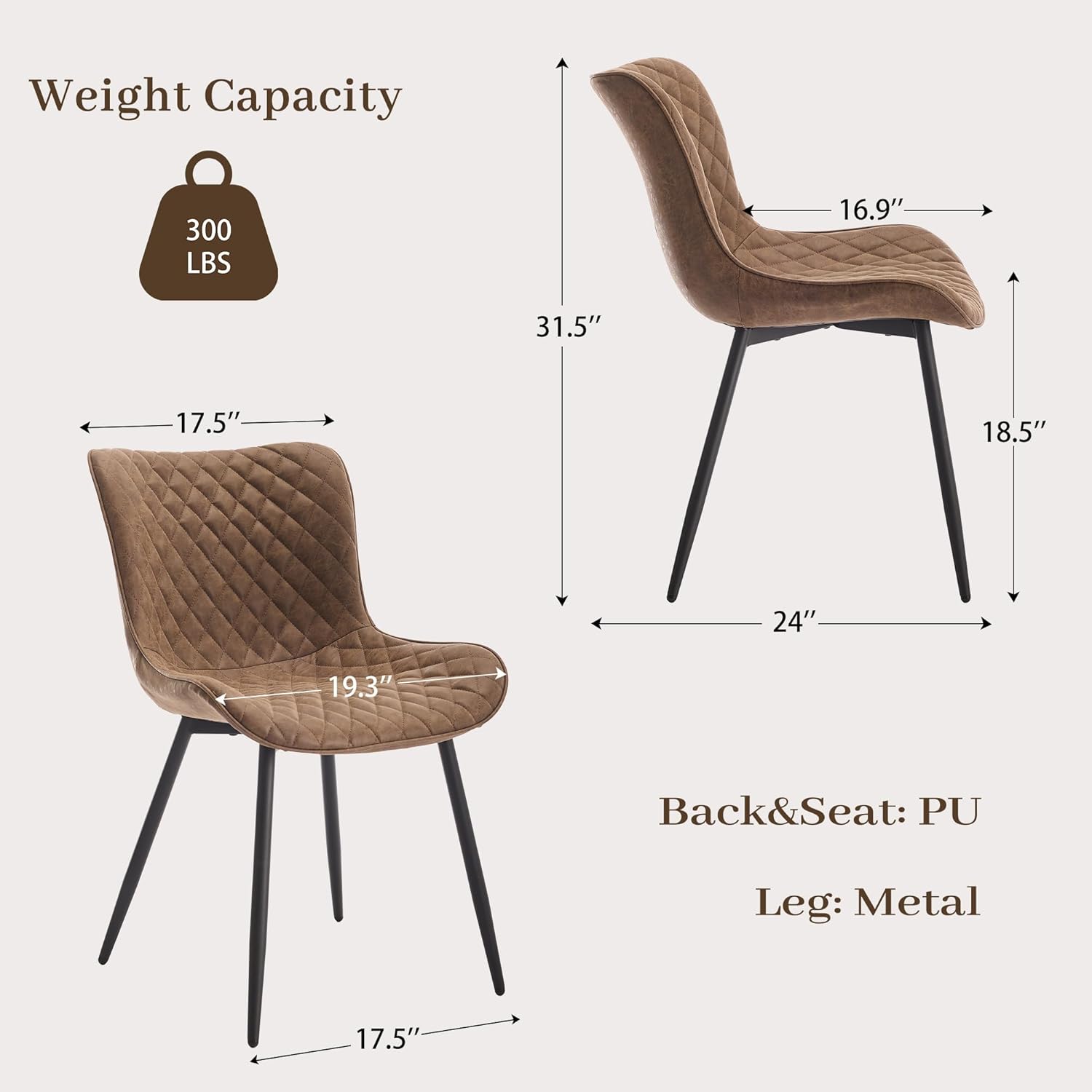 Qeetex PHO-13VIV71W-HNN Dining-Chairs - View #3