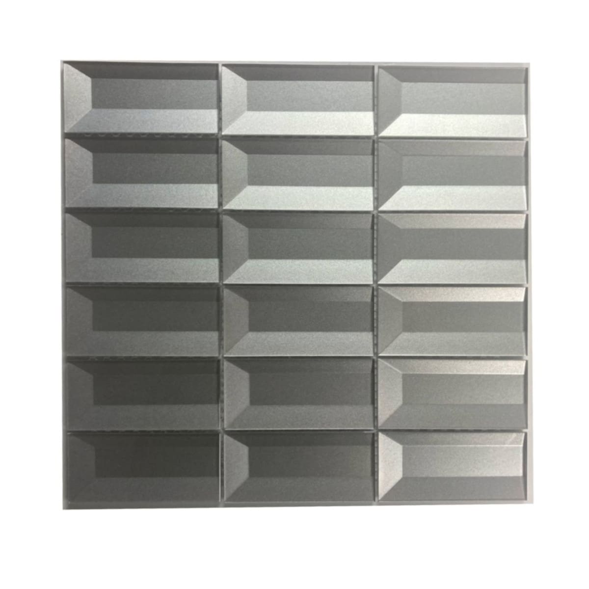 Abolos LWSILL0204-ES Secret Dimensions Eternal Silver/Glossy 11-in x 12-in Glossy Glass Brick look Mosaic Wall Tile ( 8.64-sq ft Carton )