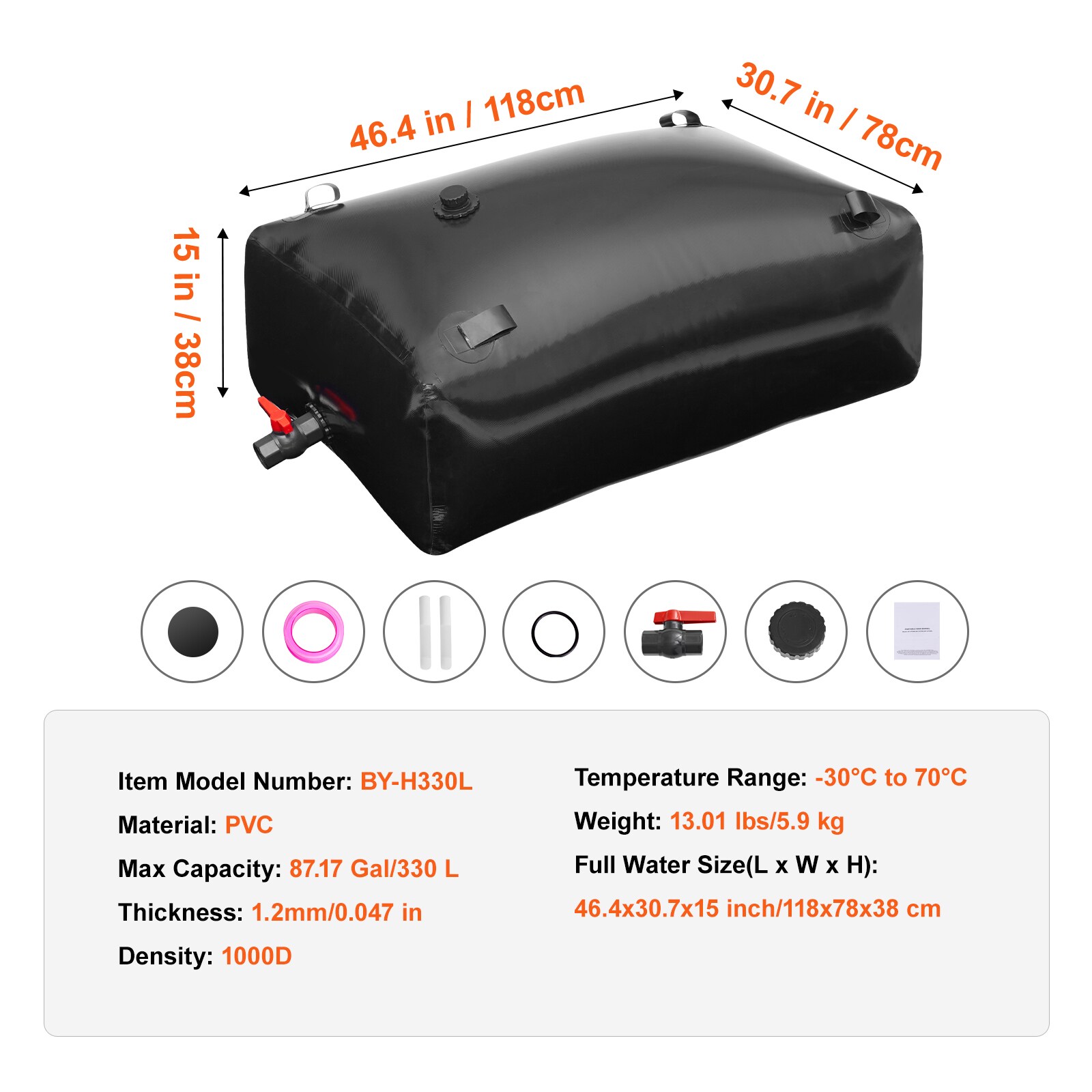 VEVOR SCCSDHSPVCB303527V0 Water-Storage - View #7