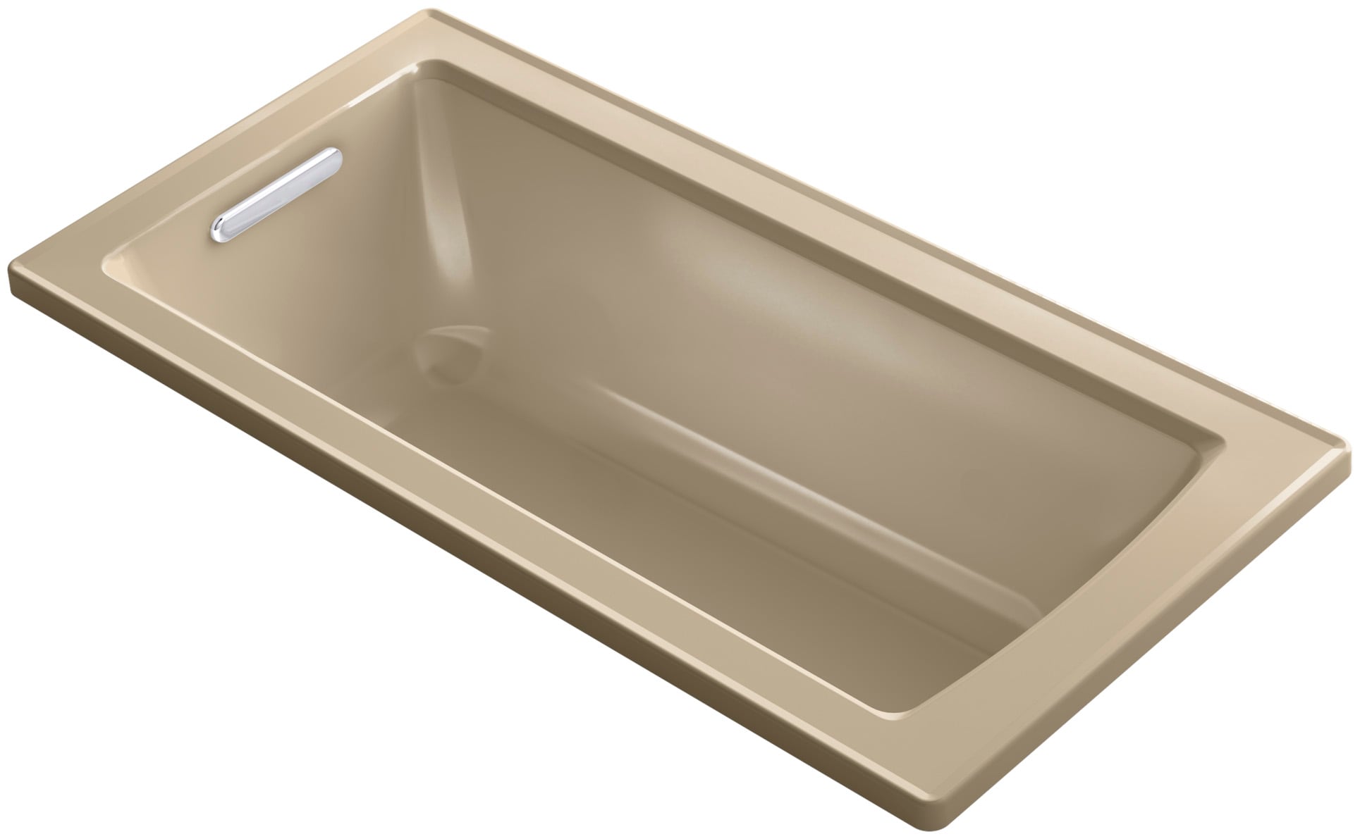 KOHLER 1947-VB-33 Archer 30-in x 60-in Mexican Sand Acrylic Drop-In Soaking Bathtub (Reversible Drain)