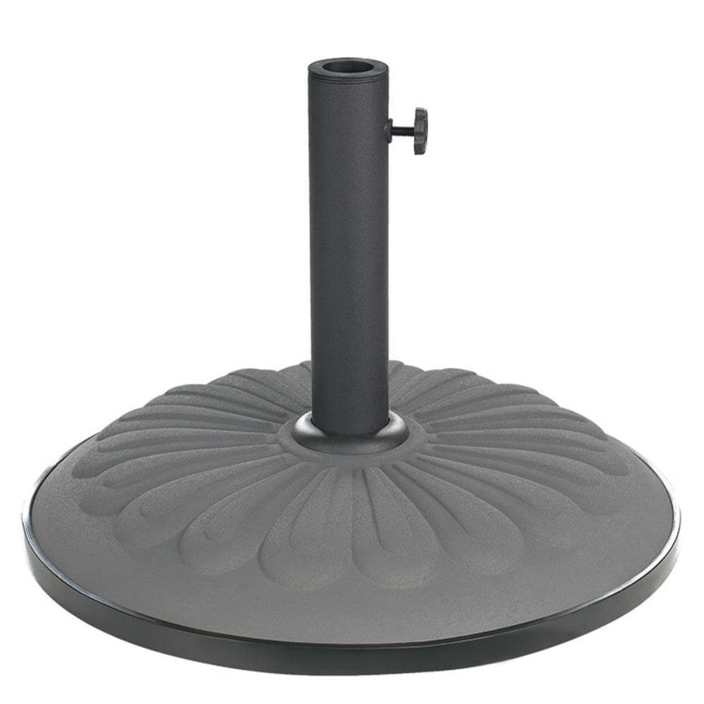 International Caravan Steel Grey Patio Umbrella Base in the Patio ...