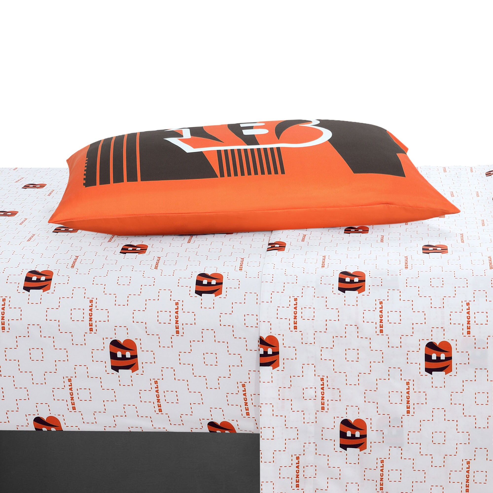 Cathay Sports Cincinnati Bengals 5-Piece Black/Orange Queen Bundle Set in  the Bedding Sets department at