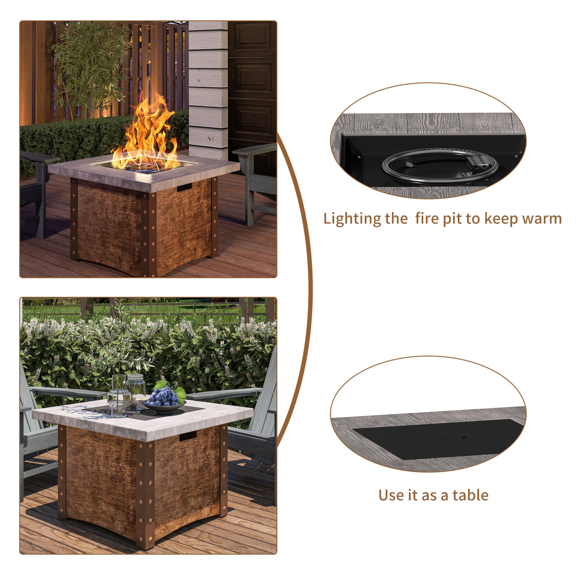 Clihome CL-US333BG Outdoor-Gas-Firepits - View #11
