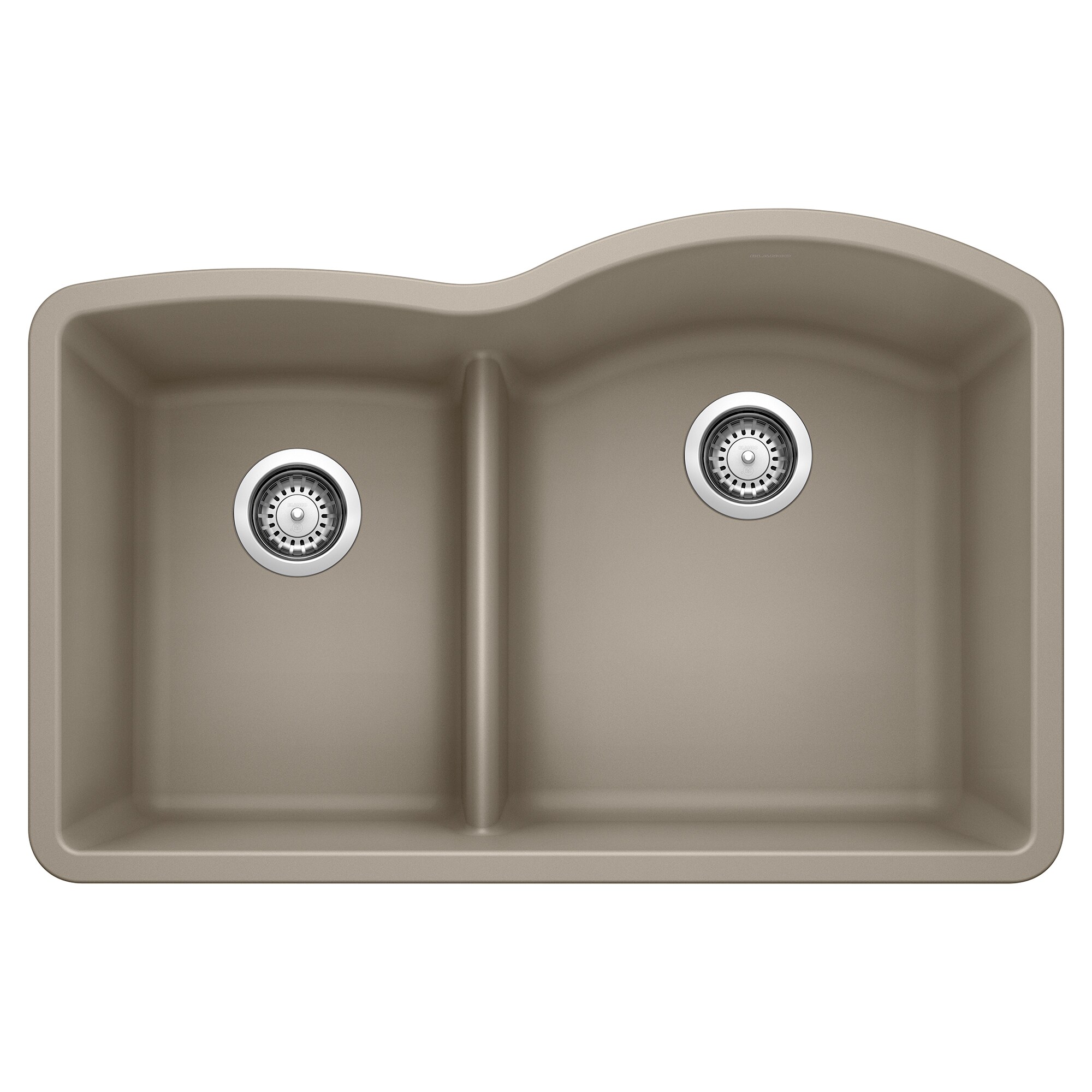 BLANCO 441608 Diamond Silgranit Undermount 32-in x 21-in Granite Double offset bowl Kitchen Sink