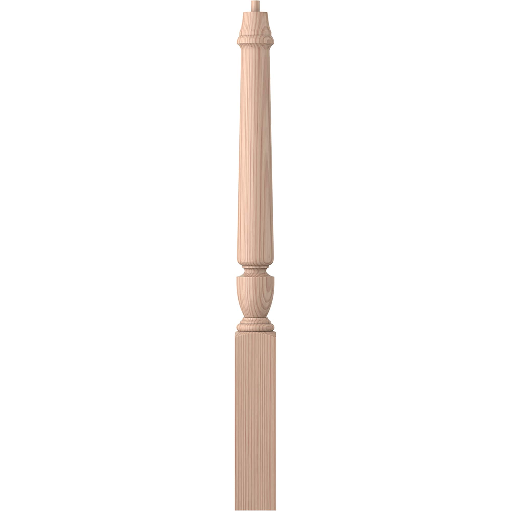 L.J. Smith Stair Systems LJP-3010-B Regent 3.5-in x 43-in Unfinished Beechwood Starting Stair Newel Post