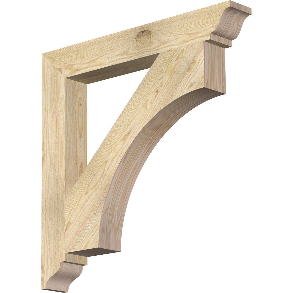 Ekena Millwork BKT04X30X30WTL01RDF Westlake traditional rough sawn 4-in x 30-in x 30-in Douglas fir Brown Wood Standard bracket