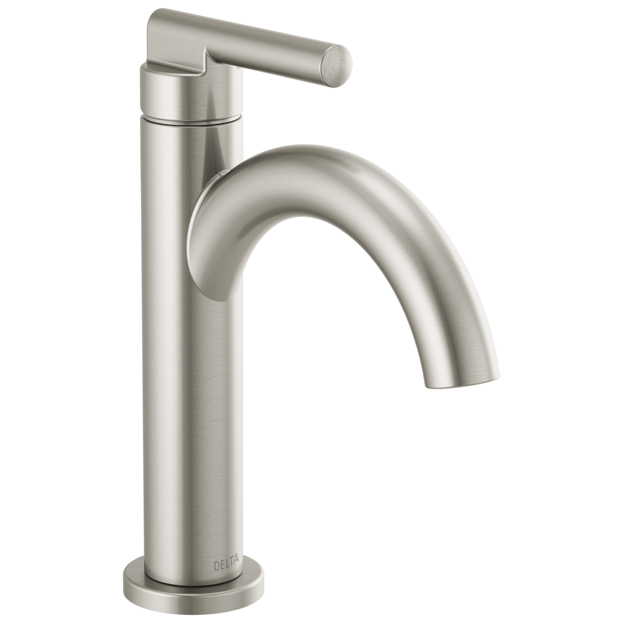 Delta Nicoli Stainless Single Hole 1-Handle WaterSense Bathroom Sink Faucet with Drain and Deck Plate