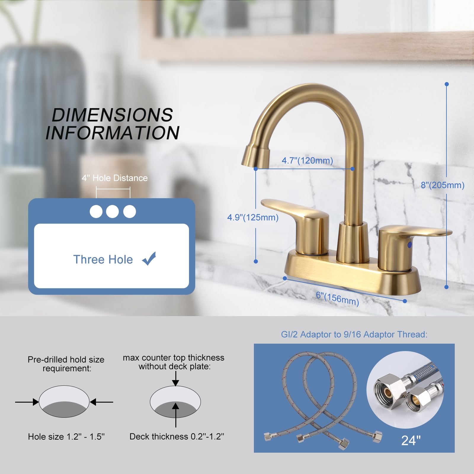 WOWOW 2321800G-LW Lavatory-Faucets - View #6