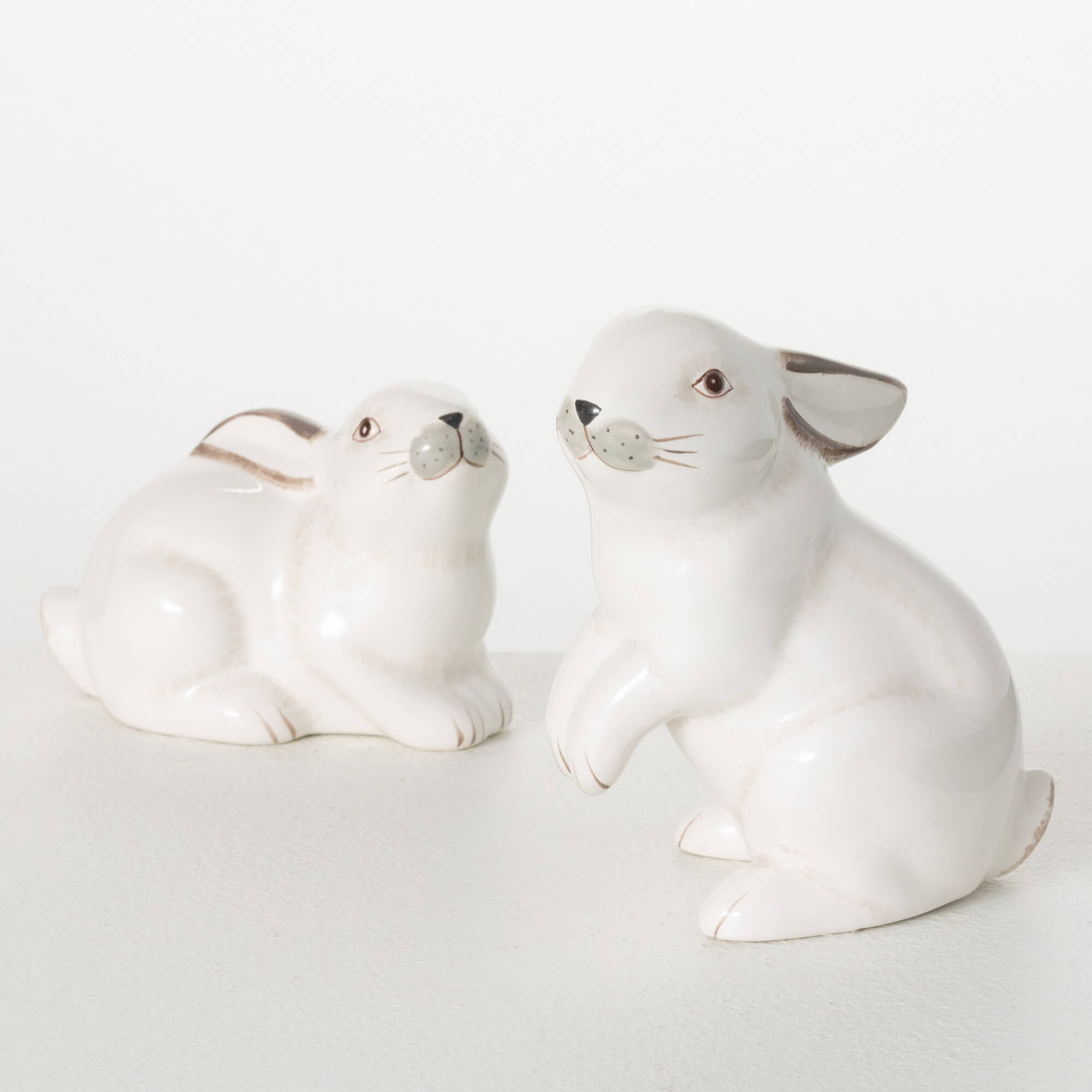 Sullivans N3033 2 -Pack White Ceramic Casual Figurine