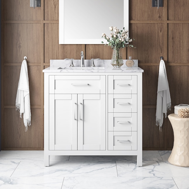 Ove Decors Tahoe 36 In White Undermount, Home Decorators Ellia Bathroom Vanity