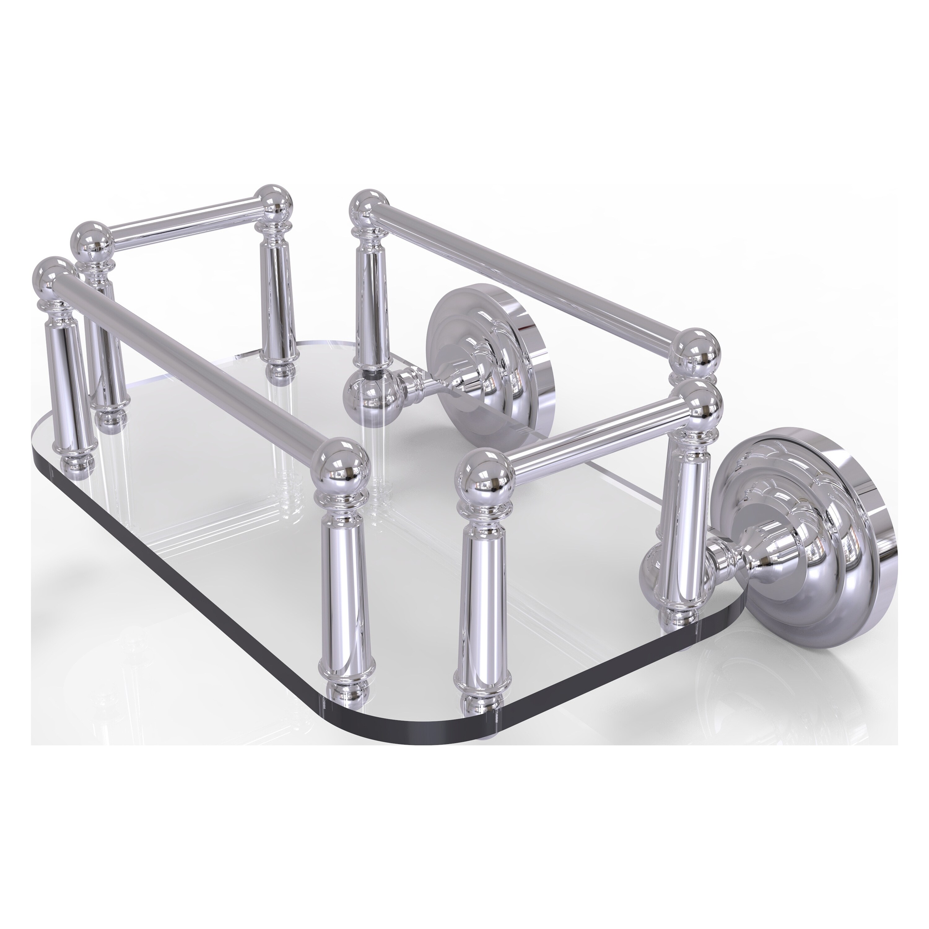 Allied Brass QN-GT-5-PC Que New Polished Chrome Wall Mount Towel Rack